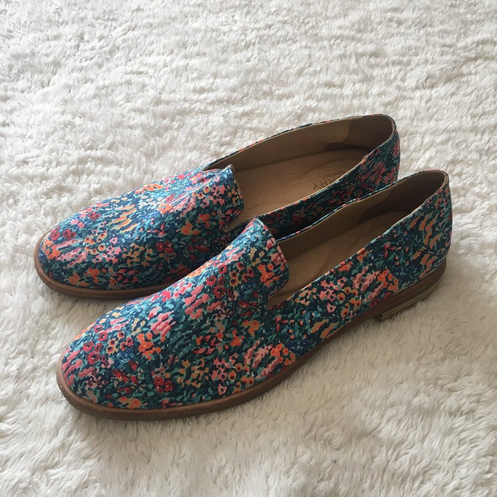 Sperry Top Slider Floral Loafers 9.5 NWOT